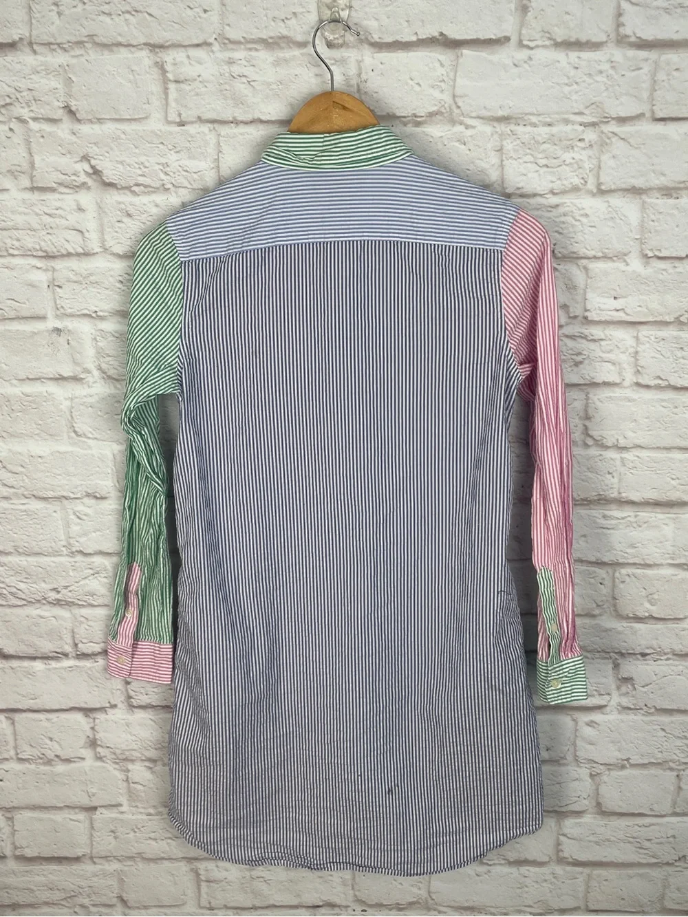Ralph Lauren Striped Seersucker Fun Shirtdress Size 16